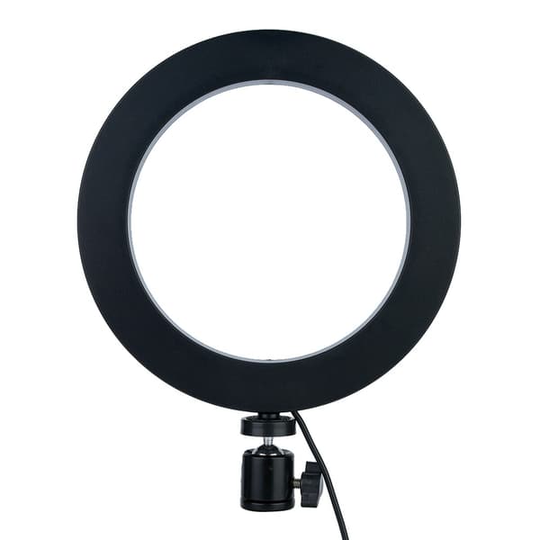 Bærbar dimbar USB fotografisk LED-ringfylllys med kulehodeholder (8'')
