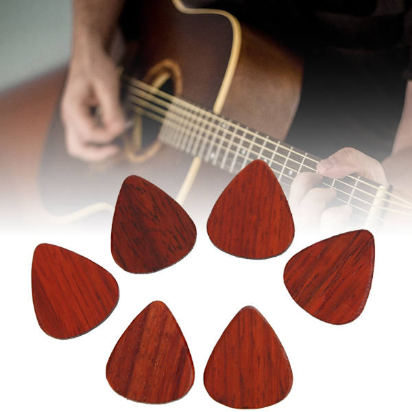 Gitarrplektrum Box Set Mahogny Gitarr Form Fall Delikat Musikinstrument Tillbehör