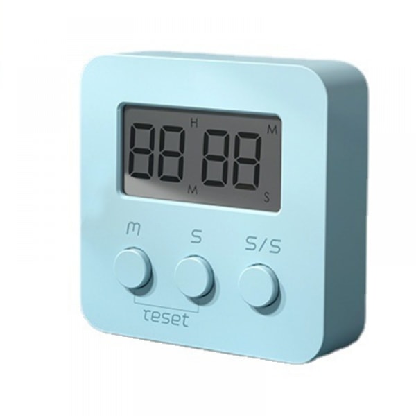 Display Kök Timer - Matlagningstimer för Kökslärare Studenter Spel Barn Möten - Digital Timer Magnetisk Baksida Höglarm (Blå)