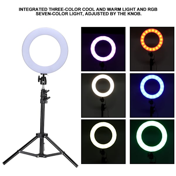 10\" LED-ringljus med stativ Dimbart LED-ljuskit för video Live Makeup