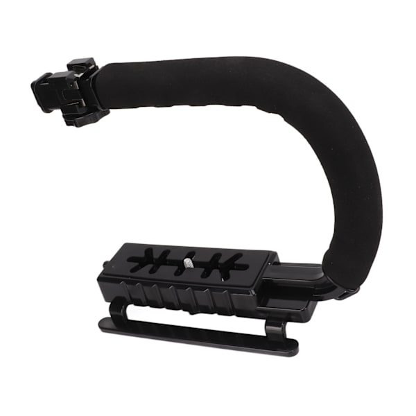 PULUZ U C-formad videostabiliserande handgrepp ABS-svamp svart handhållen fotografering Accoessory för mikrofilmer