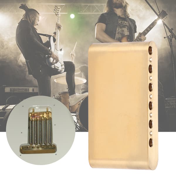 Tremoloblock i mässing, enkelrocksystem, 74 mm, lämplig för Fender/SQ/CV-gitarrstall