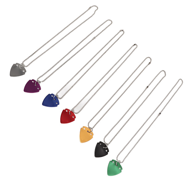 7PCS Gitarplekter Halskjede Fargerik Unik Design Bærbar Kunstnerisk Metall Gitarplekter for Musiker