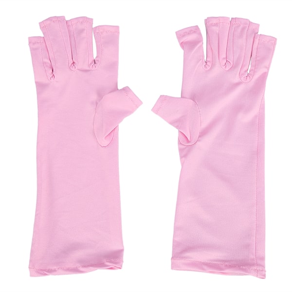 Anti UV Glove for UV Radiation Protect for UVLED Lamp Nail Dryer Radiation Resist Pink