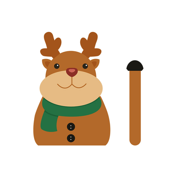 (2-pack) Jultomte Torkardekal Bildekal för bil bak vindrutetorkare (Smile Christmas Elk)