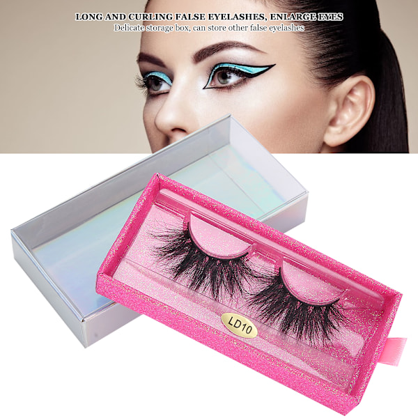 5D 25mm Falska Ögonfransar Makeup Falska Ögonfransar Fluffiga Lockiga Långa Falska Fransar LD10