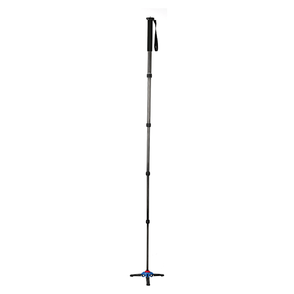 C-333+M-1 Kolfiber Bärbar Utomhus Teleskopisk Monopod Stativ Bergsklättring Käpp för DSLR-kamera
