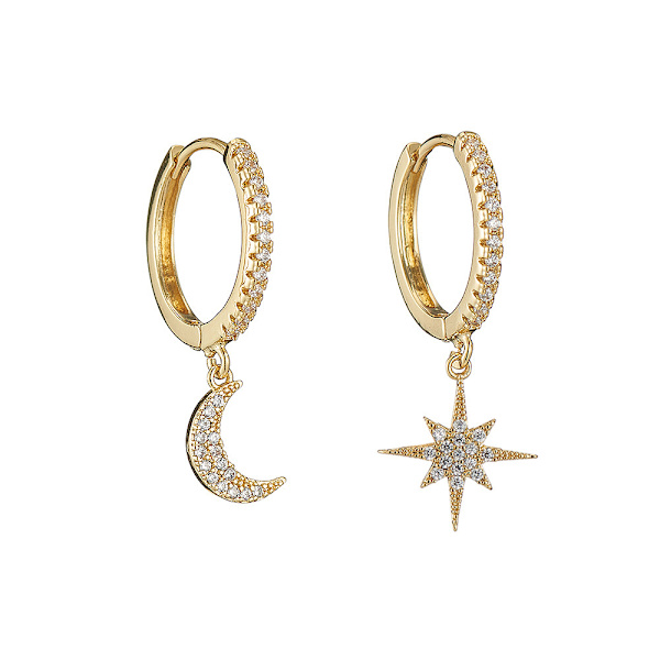 3 stk. Funklende øremanchetter pakke Guld Dainty Helix øreringe Huggie Stud Cuff øreringe til kvinder Øreringsæt | Clip On Brusk