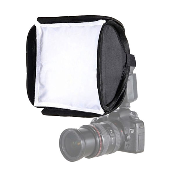 Universell hopfällbar lätt snabbkoppling blixtljusspridare softbox för DSLR 23*23cm