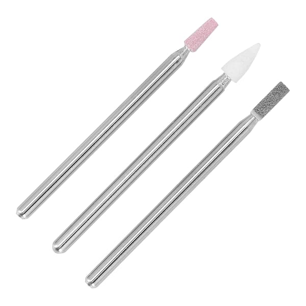 3 st Nagelfräsbits Professionella Nagelfil Cuticle Remover Bits med Förvaringslåda