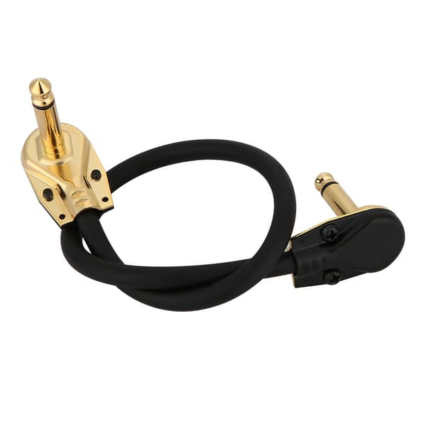 1/4\" Vinkel Audio Patchkablar Sladdar för Elektrisk Gitarr Effektpedal (30cm-1st)