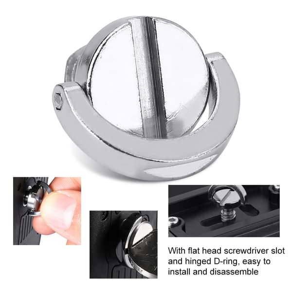 10 stk. aluminiumslegering 1/4'' gjengeskruer hurtigutløserplate stativtilbehør