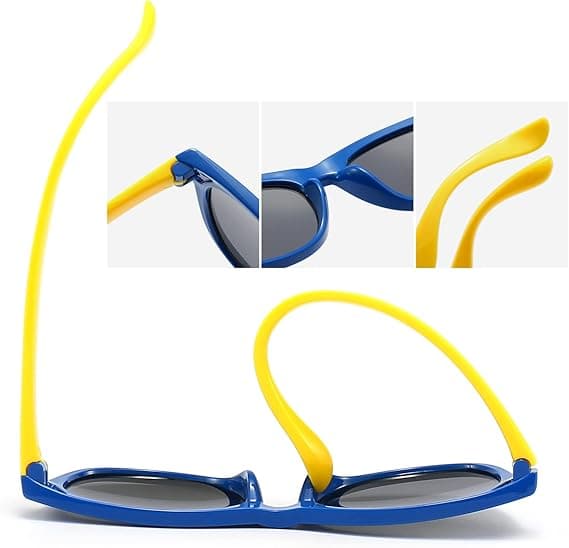 3-pakke solbriller for barn, polariserte solbriller for gutter og jenter Red+blue+light Blue