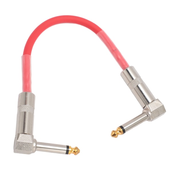 6 stk gitarpatchkabel 6 tommer 6,35 mm rettvinklet lydkabel for effektpedal mikser forsterker elektriske gitarer basser rød