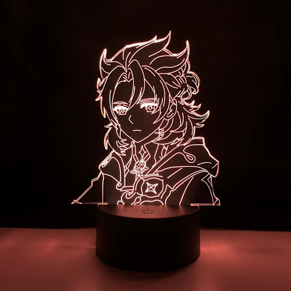 WJ Game LED nattlys Genshin Impact-figur for romdekorasjon, bursdagsgave til barn, Genshin Impact bord-LED nattlampe