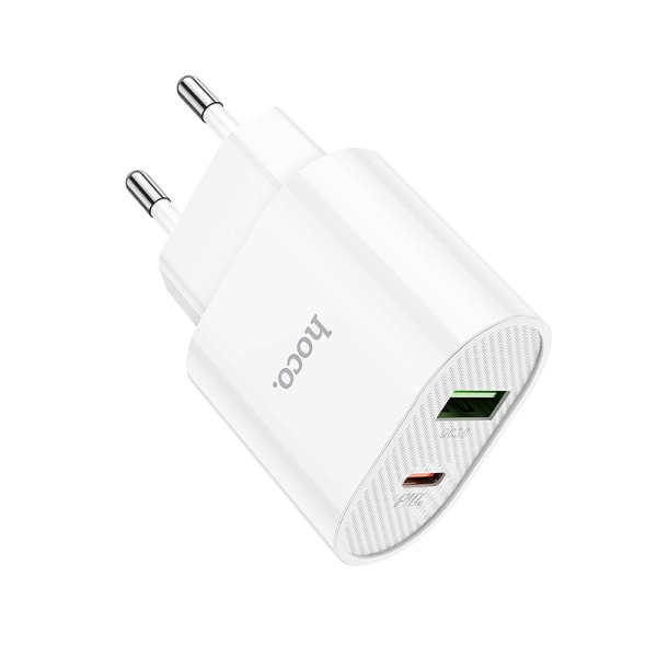 hoco. C95A Kemei PD20W+QC3.0 lader Europeisk standard egnet for Apple USB mobiltelefon hurtiglading