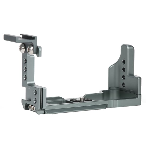 Metal mikrofonstativ L Quick Release Plate lodret optagehåndtag til Canon M6 Mark II grå