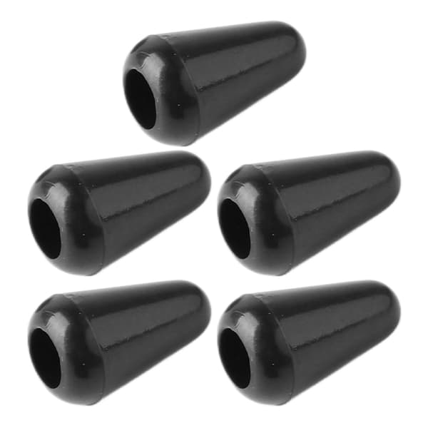 5 st Pickup Selector Switch Tip Elektrisk Gitarr 5 Växelspak Knopplock Plast Hatt Universal Tillbehör Svart