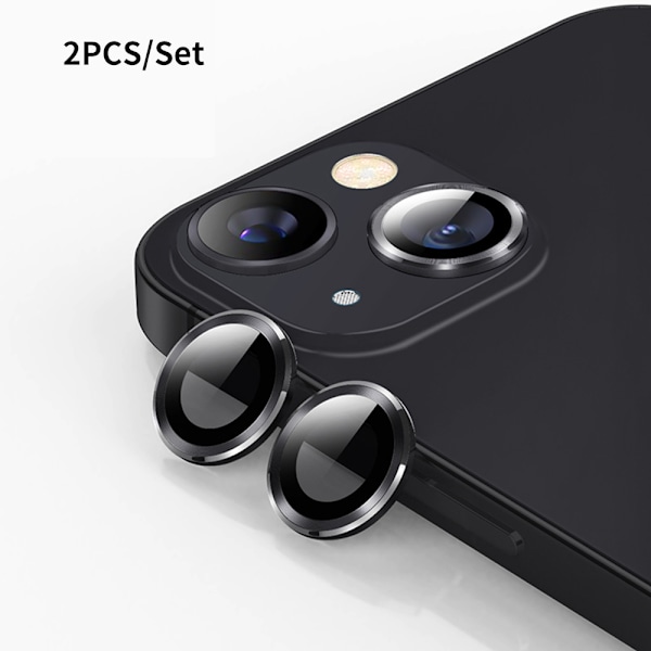 Kameralinsskydd för iPhone14 ProMax/14 Pro Härdat gIass Film, Skärmskydd i Aluminiumlegering 3-pack