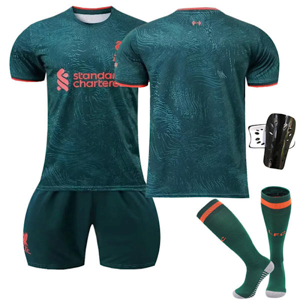 Liverpoolin vieraspelipaita vuodelta 2023, vihreä, jalkapallopaita, sukat ja polvisuojat - EI NUMEROA #2XL NO NUMBER #2XL
