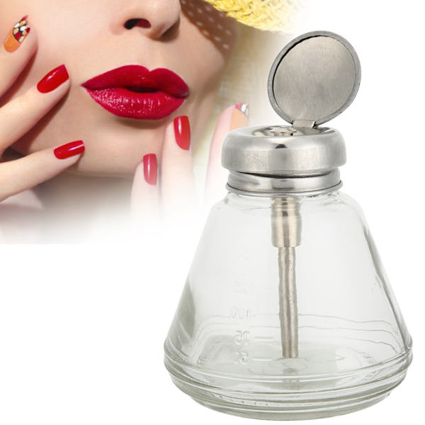 150 ml pumpdispenser för nagelkonst, transparent behållare för vätska, tryckflaska, tillbehör
