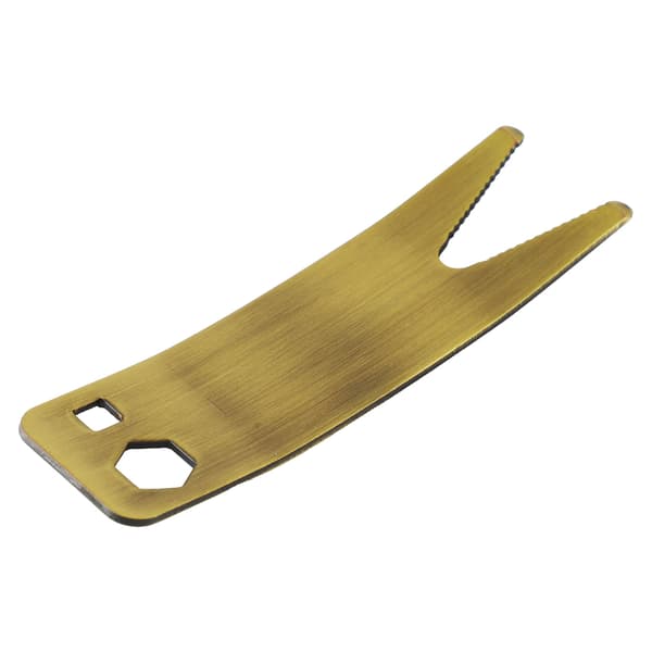 Gitarrbas Multiverktyg Skiftnyckel Multifunktionell Bas Multiverktyg Skiftnyckel för Knoppunderhåll 10cm Bronsfärg