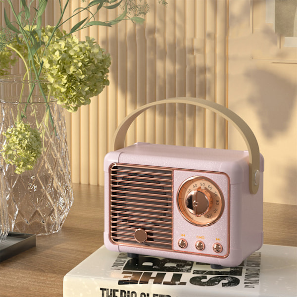 HM11 Bluetooth-høyttaler bærbar trådløs radio HiFi musikkspiller håndfri samtale retrodesign