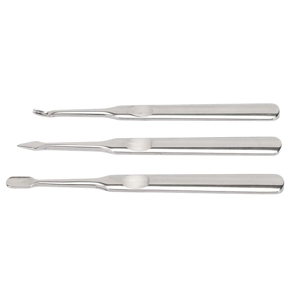 3 stk. Negle Cuticle Trimmer Rustfrit Stål Professionel Cuticle Neglefjerner Pusher til Manicure