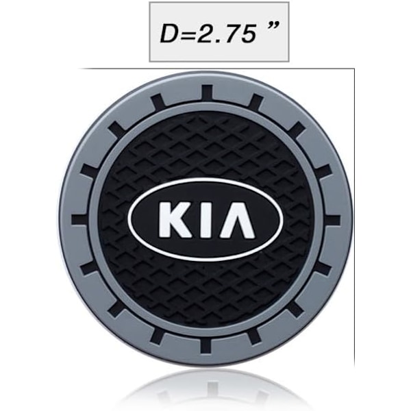 2 st bilhållare underlägg, mugghållare insats underlägg med KIA K5 K7 Sportage Soul NIRO Sorento Sedona Rio Forte Optima Stinger Cadenza K900, Anti Sli
