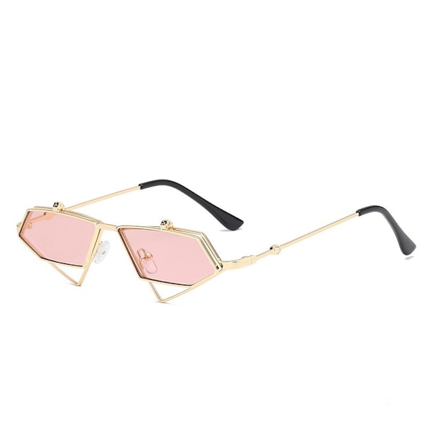 Fashion metal Punk Steam Flip Sunglasses Female Personality Street Shooting Sunglasses Cat Eye Sunglasses