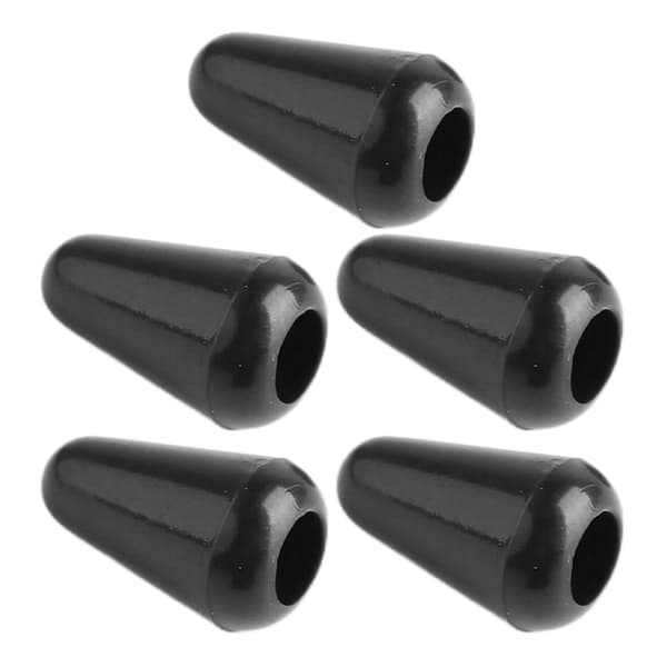 5 st Pickup Selector Switch Tip Elektrisk Gitarr 5 Växelspak Knopplock Plast Hatt Universal Tillbehör Svart