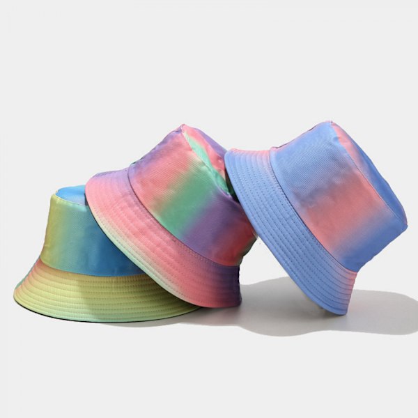 AVEKI Unisex Tryckt Dubbelsidig Bärbar Vändbar Bucket Hat för Strand Vandring Utomhus