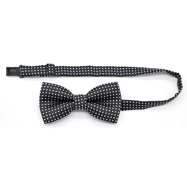 Förbundna Småpojks Polka Dot Fluga Baby Solid Färg Fluga För Barn Svart