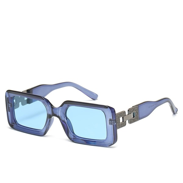 Rektangulära solglasögon för kvinnor män Mode solglasögon UV 400 Skydd Square Fram