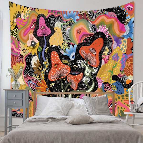 Taide Koti Sisustuslahjat Mandala Bohemian Tapetti Sopii Makuuhuoneen Koristeluun (608-1, 51 x 59 tuumaa)