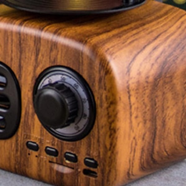 Retro Puinen Kannettava Mini Bluetooth-kaiutin Langaton Kaiutin Ulkoilma TF FM