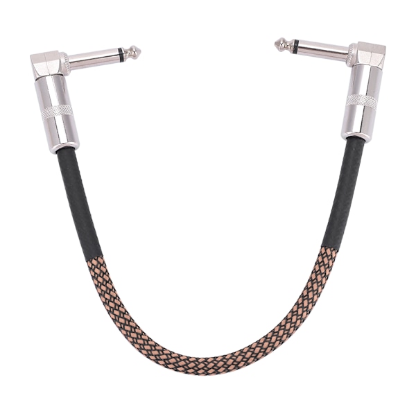 6 st 30 cm gitarr effektpedalbräda patchkabel sladd 1/4\" rätvinklig kontakt