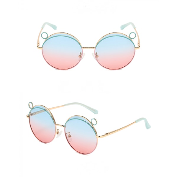 Trend Polarized Barn Solglasögon Nya Metall Cartoon Ram Cute Bear Solglasögon Mode---Gradient grå lakan