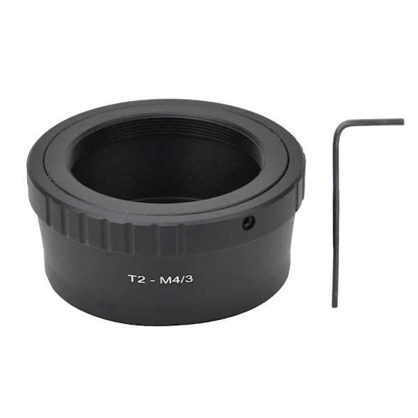 T2-M4/3 Svart Aluminiumlegering Adapterring för T2-fäste Teleskop till Olympus M4/3-fäste Spegelreflexkamera