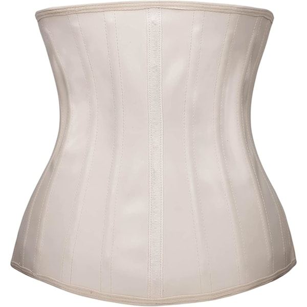 Midjetränare för kvinnor Latex Underbust Midjetränare Korsett Sportbälte Timglas Kroppsformare L Beige