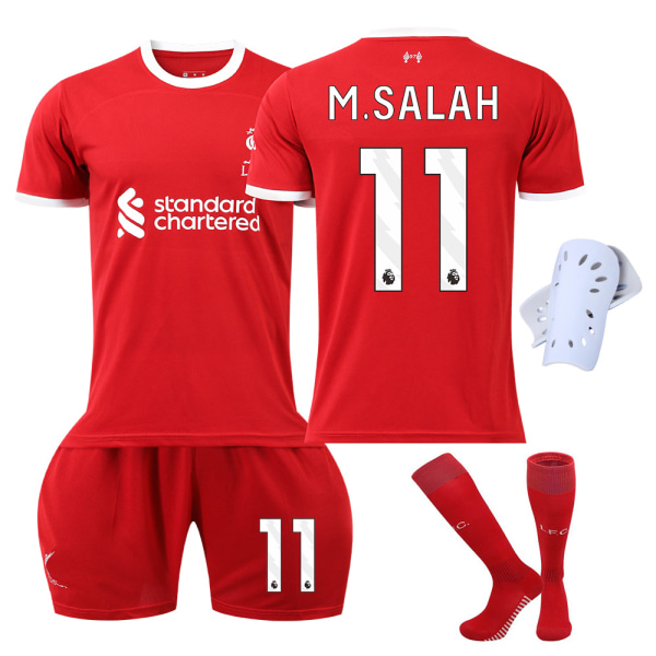 2023-2024 Liverpool set för barn med strumpor och knäskydd-No.11 M.SALAH#XL No.11 M.SALAH #XL