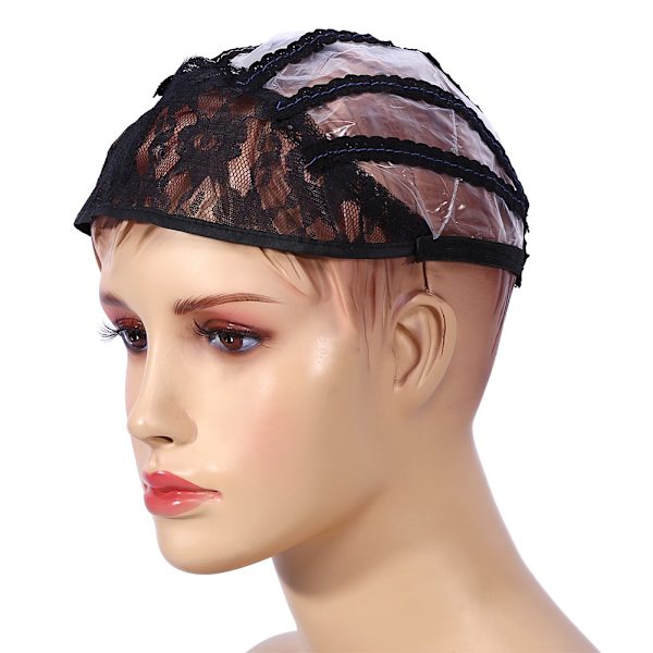 10 stk./parti Fashion Åndbar Elastisk Blonde Paryk Hætter Hårnet Snood Til Fremstilling Af Parykker (Sort)