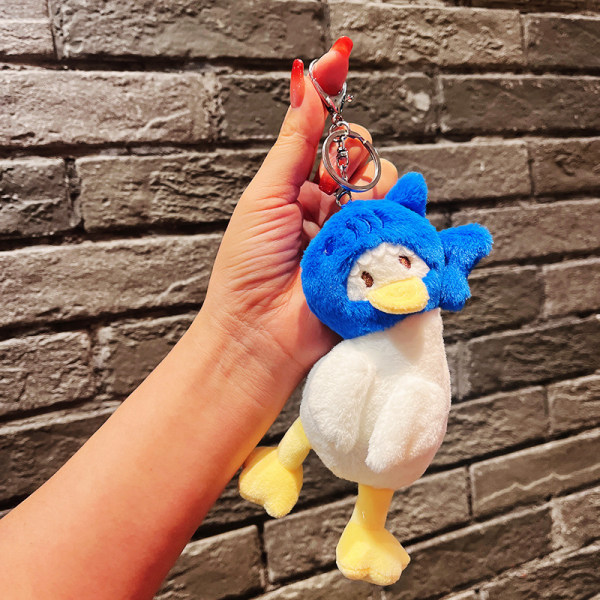 Söpö pieni nukke, pari laukku riipus, pehmolelu nukke avaimenperä, nukke riipus Plush Head Cover Duck Shark