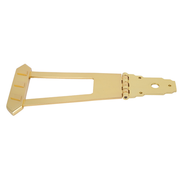 Zink-legering Jazz Bridge Gitarr Tremolo Bridge Stränghållare Musikinstrument Tillbehör (Guld)