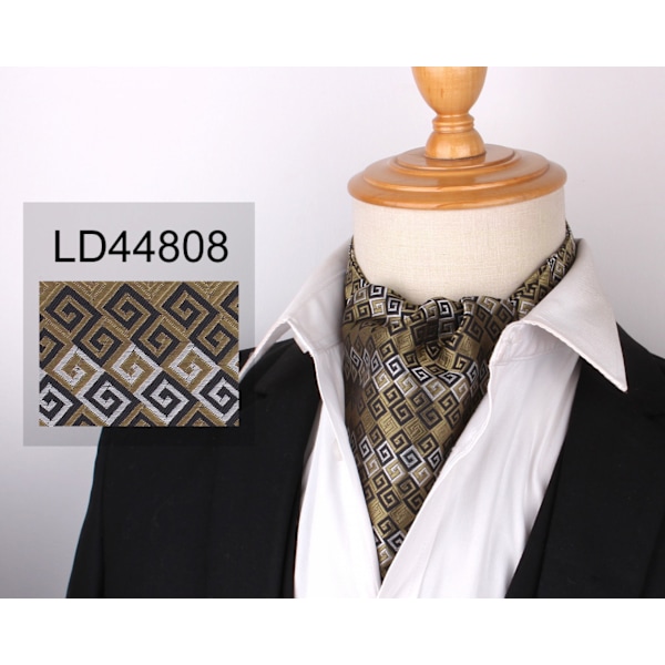 Herrar Ascot Cravat Slips - Paisley Jacquard Silke Vävda Blommiga Halsduk, LD44808