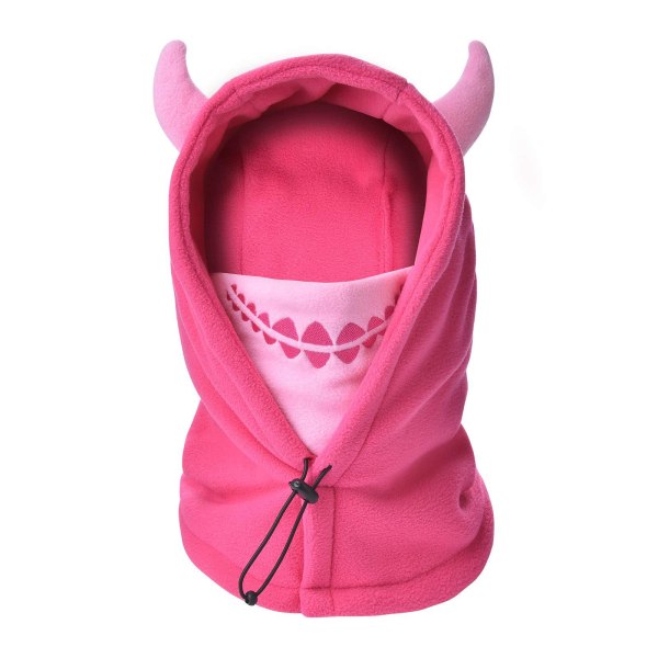 Vintervarm sykkelmaske for barn og tenåringer Balaclava lue genser lue snø- og vindlue Rose Red Monster