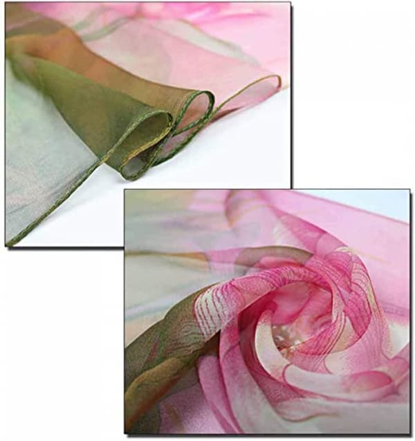 Lätta modehalsdukar för kvinnor, tryckta blommönster, sjal, wraps, W01