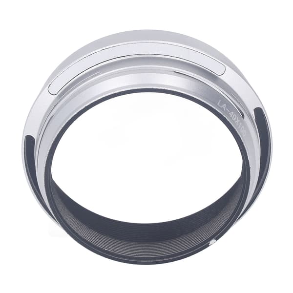 49 mm modlysblænde i aluminium sølv mat kamera modlysblænde med adapterring til X100 X100S