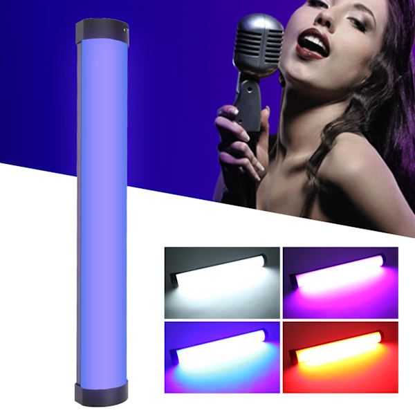 Manbily RGB LED-rörljus LS-260 RGB Full Color Video Handheld Light Wand Inbyggt batteri