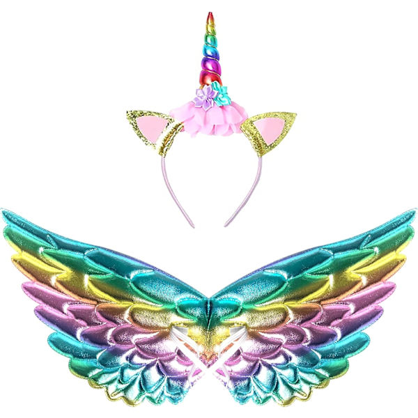 Flickrande Enhörningsdräkt för Flickor, LED-Ljus Enhörningsklänning, Prinsessklänning för Halloweenfest, Födelsedagsfest Rainbow Led-1
